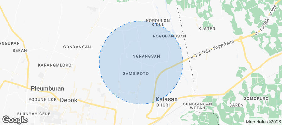 Kalasan Airbnb map